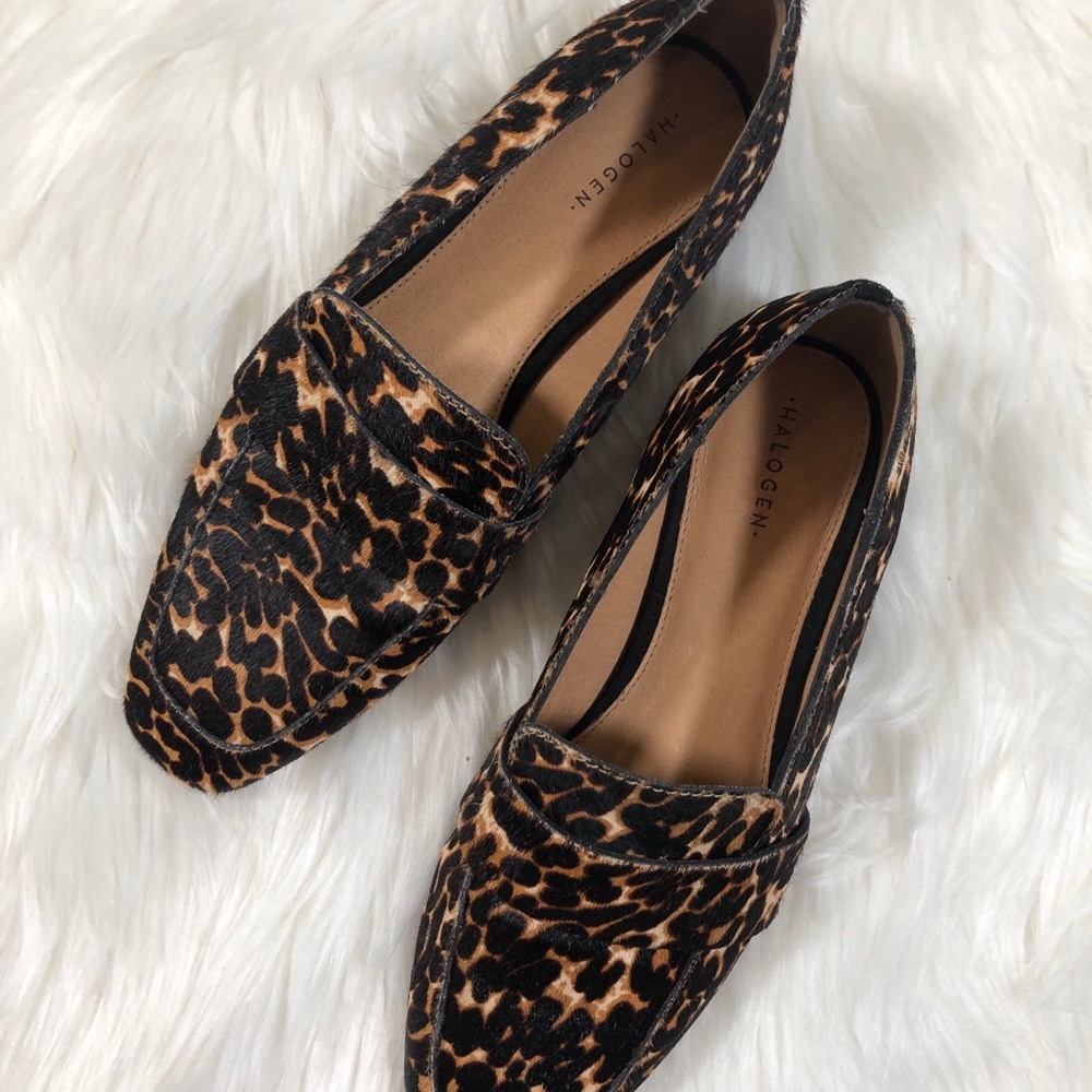 Halogen Lucy Leopard Print Loafer 7.5